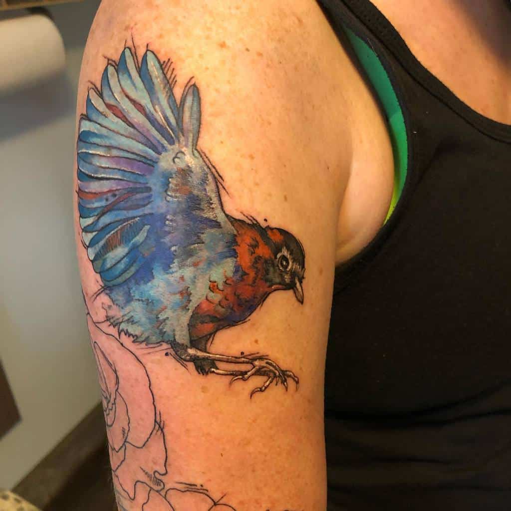 Flying Robin Tattoo Hamfist.ink