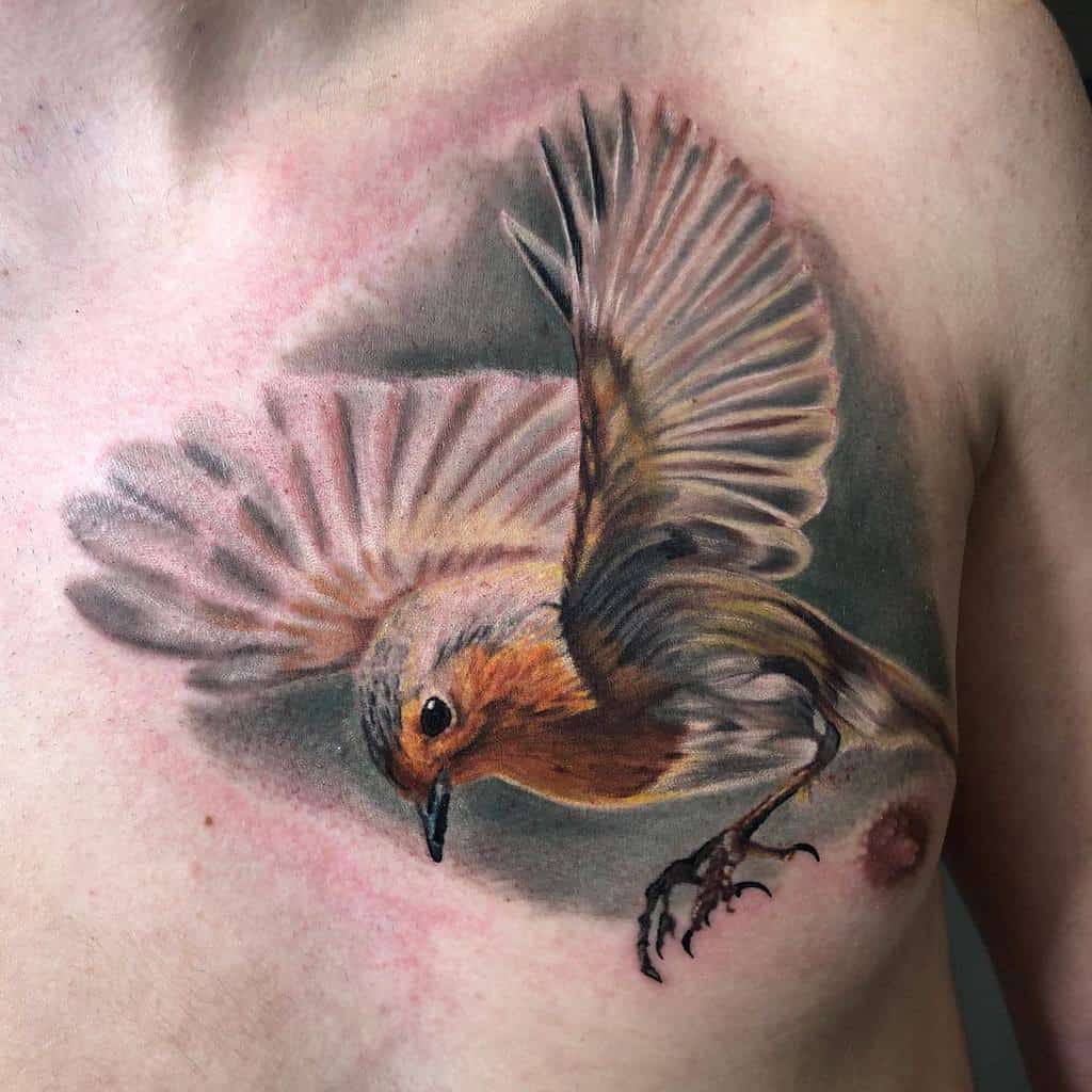 Flying Robin Tattoo Joshwilliamstattoo