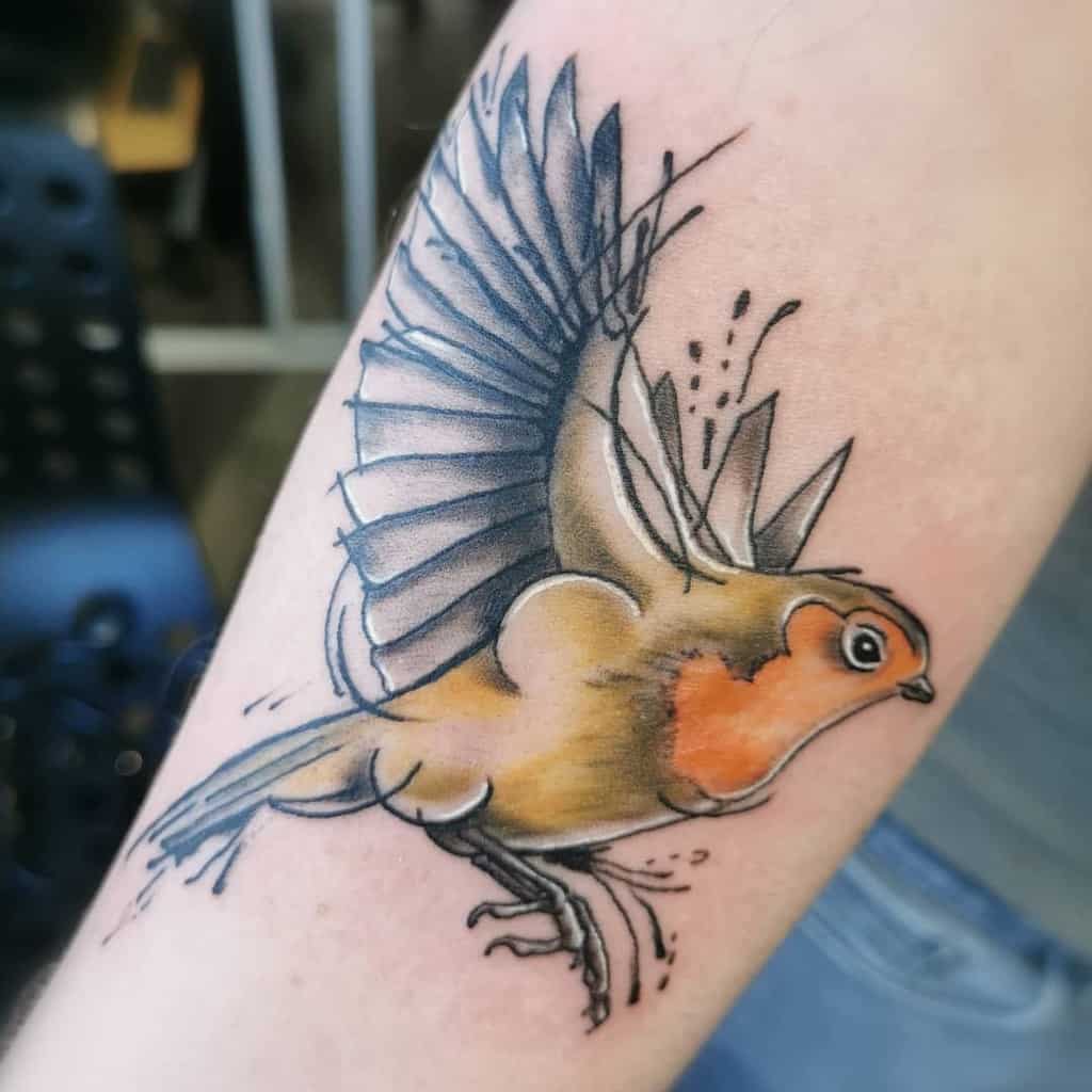 Flying Robin Tattoo Kkniinkk