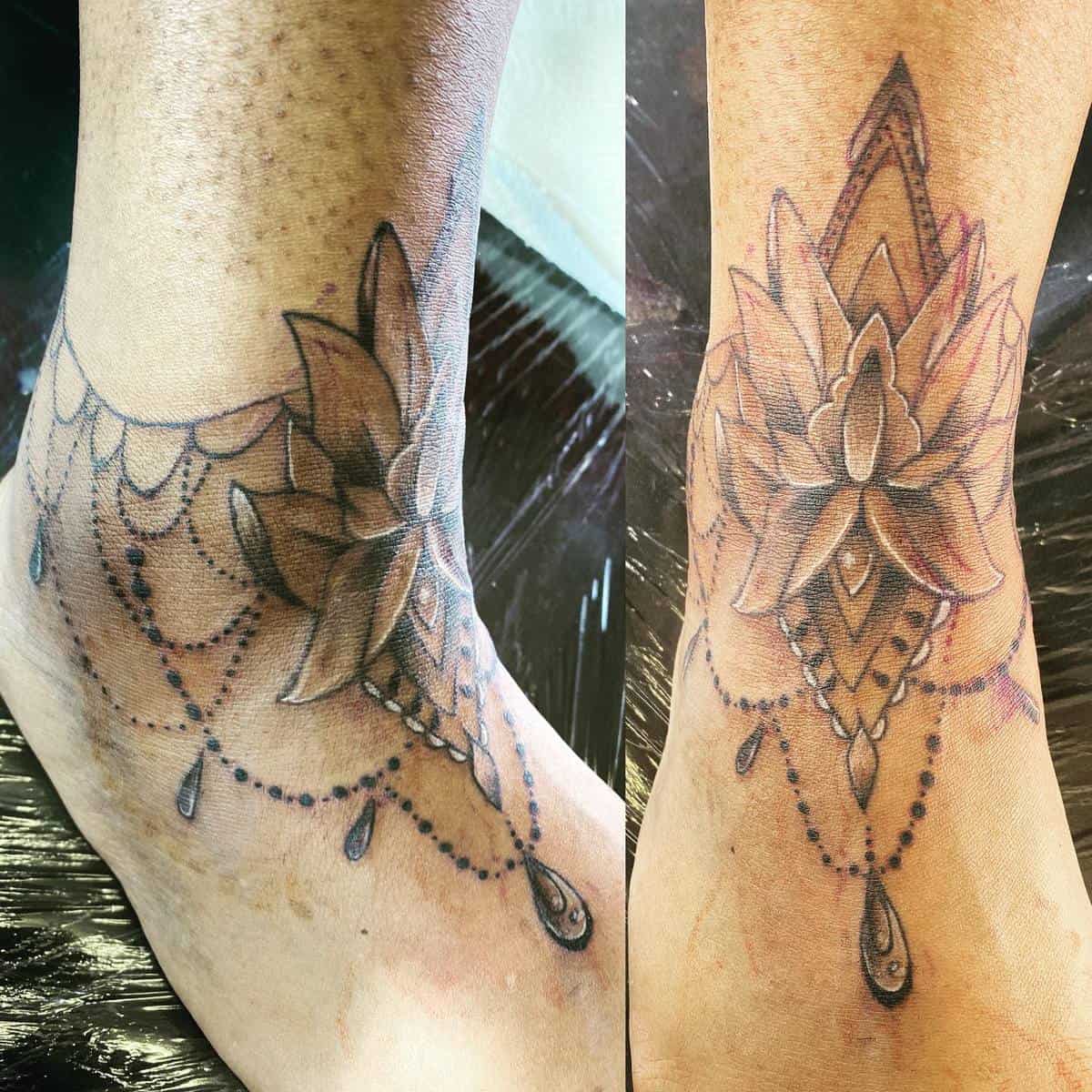 Foot Ankle Tattoos lenz_ink