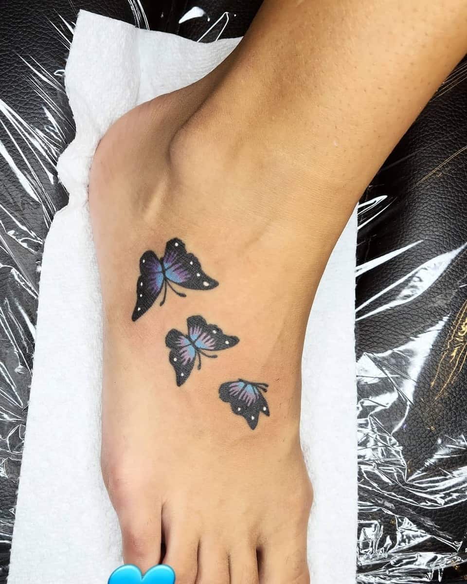 Foot Butterfly Tattoos a.rtattoos