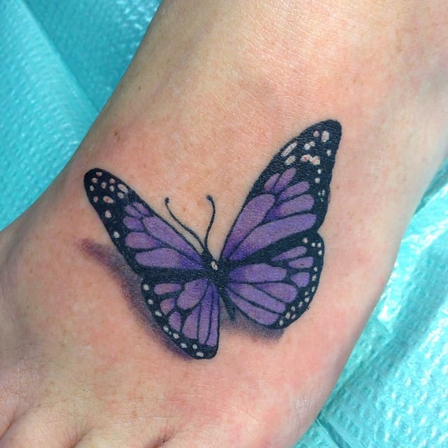 Foot Butterfly Tattoos blmtattoos