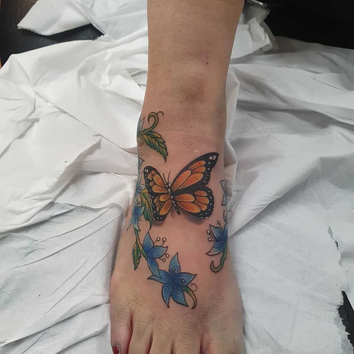 Foot Butterfly Tattoos harrybullard