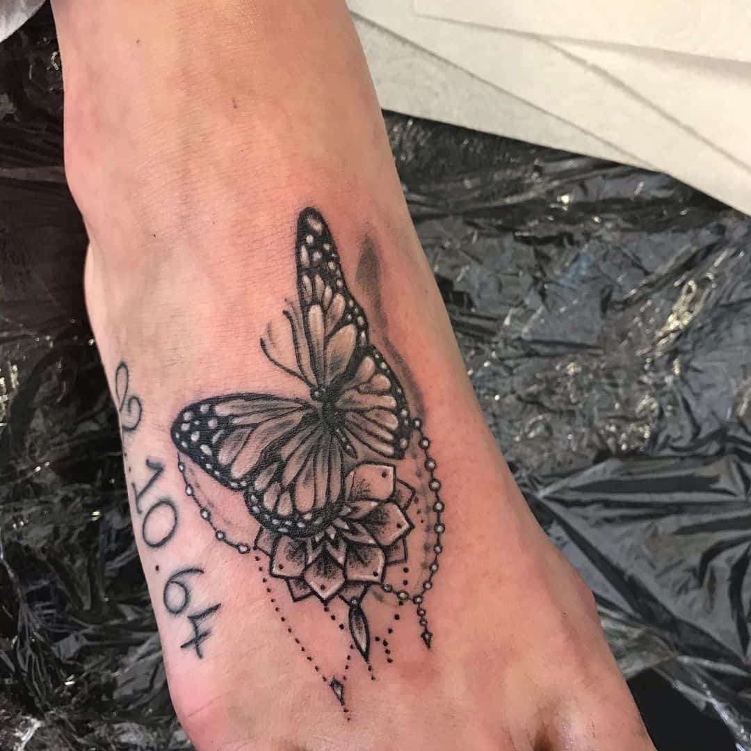 Foot Butterfly Tattoos reaperz_inc_tattoo_studio