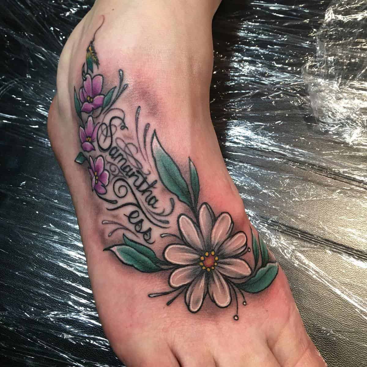 Foot Flower Tattoos dysfunktional_jake