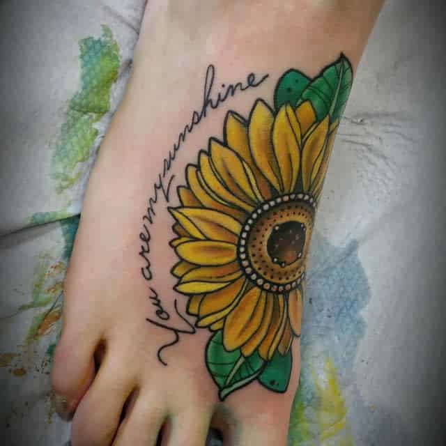 Foot Flower Tattoos inigo.montoya
