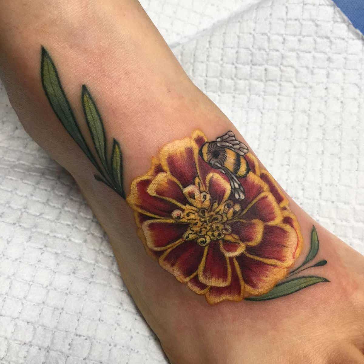 Foot Flower Tattoos smash_cairns_tattoo