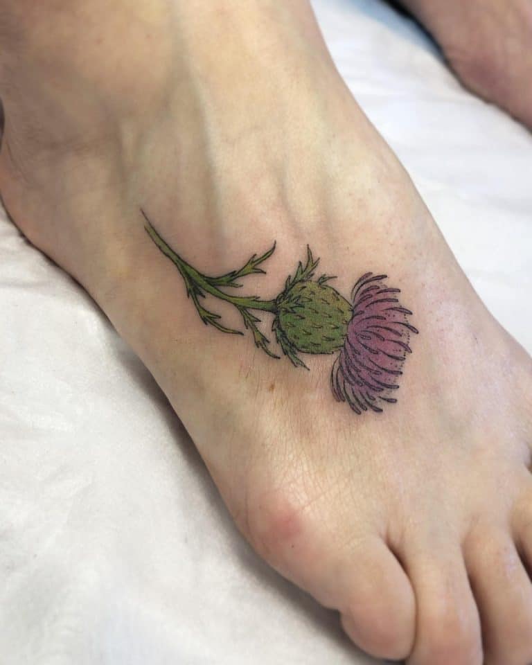 Stunning Foot Tattoo Ideas For Men And Women   Foot Flower Tattoos Twiggzy Tattoos 768x960 