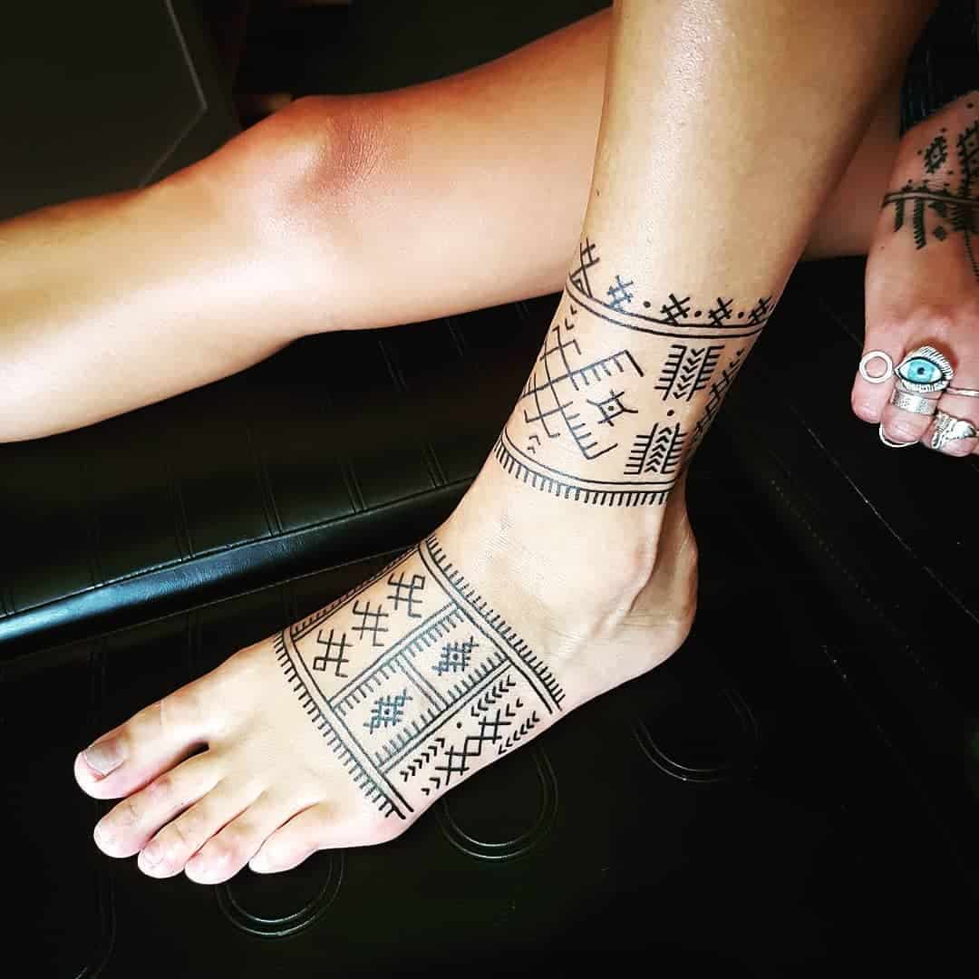 Foot Tribal Tattoos the_permanent_marker