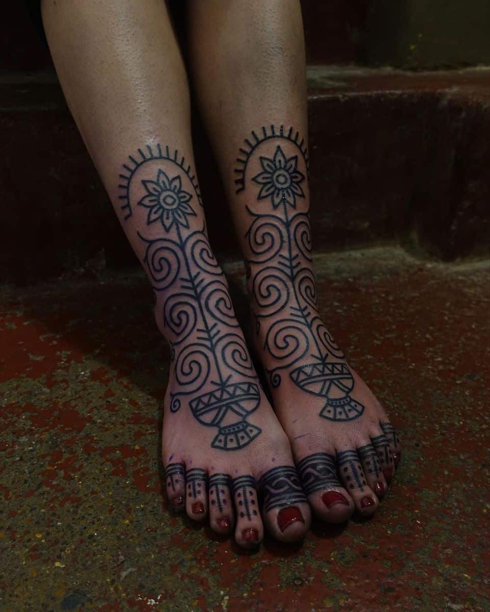 Foot Tribal Tattoos treubhan