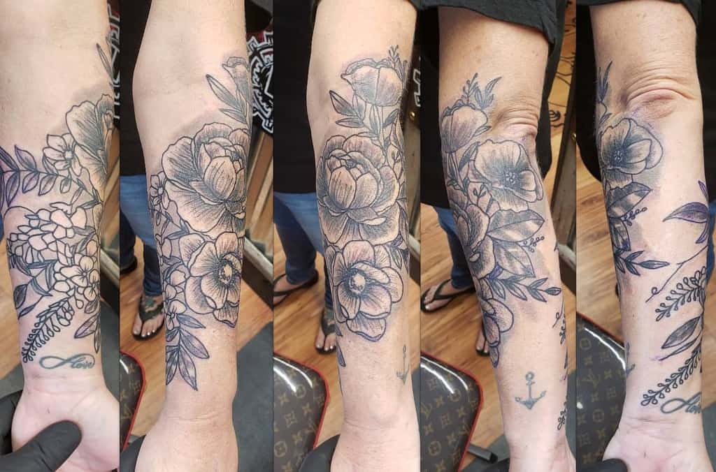 Forearm Half Sleeve Tattoos For Women almighty_tattoos_lynn