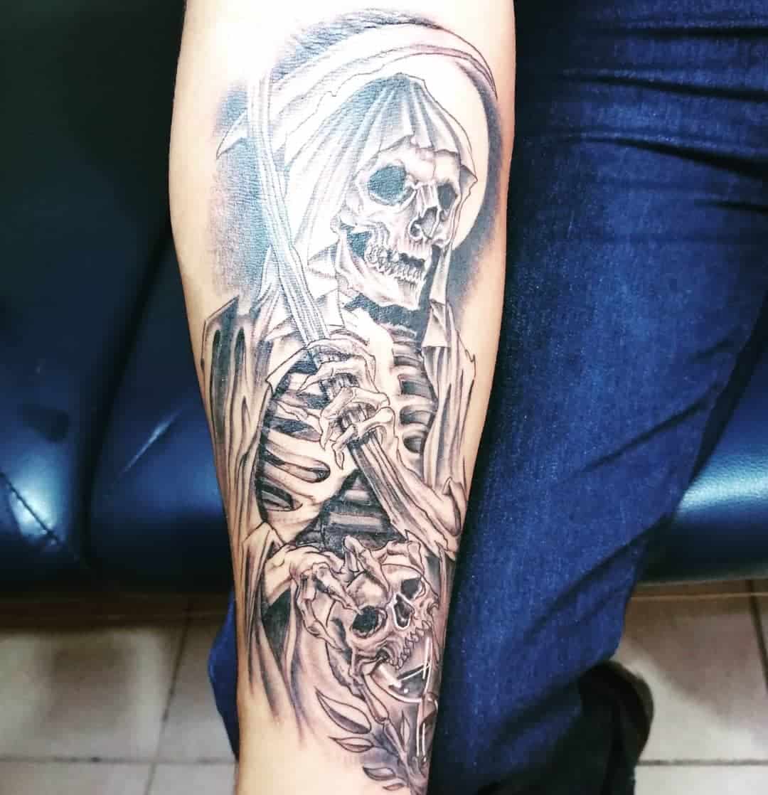 Forearm Santa Muerte Tattoo -yarull_tattoo_inklakech