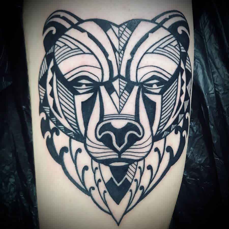 tribal bear tattoo