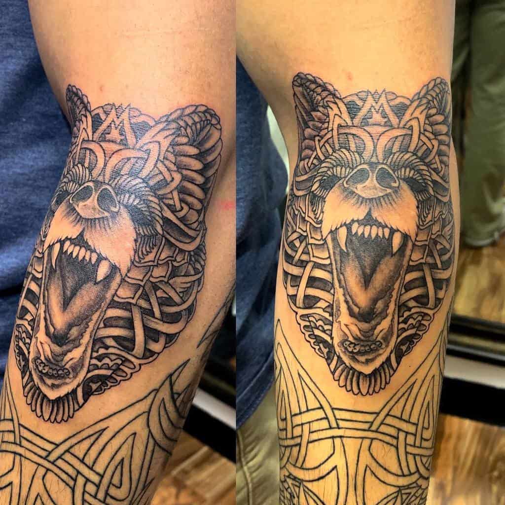 Forearm Tribal Bear Tattoo inkbykg