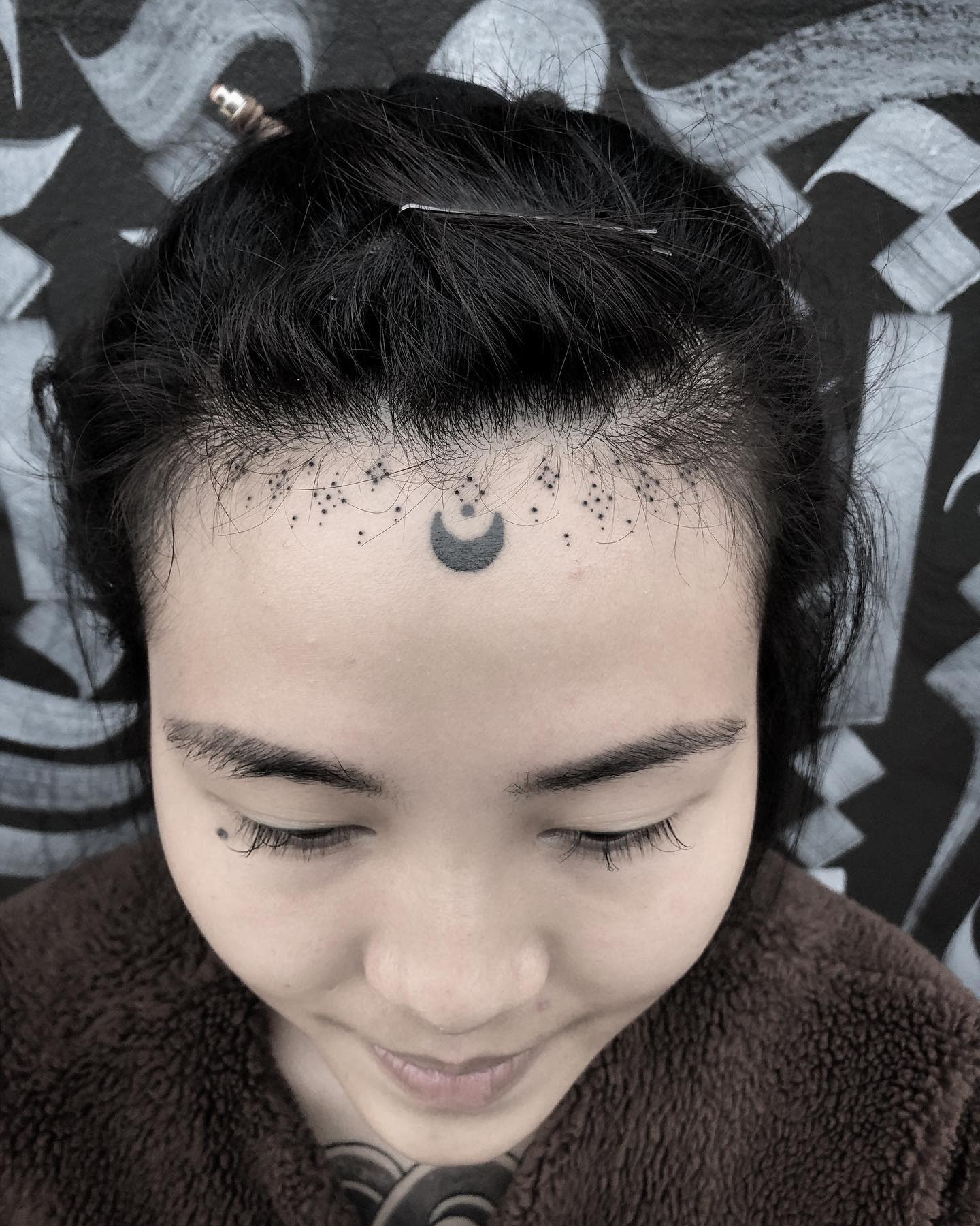 Moon Forehead Tattoo -arn_o_ne