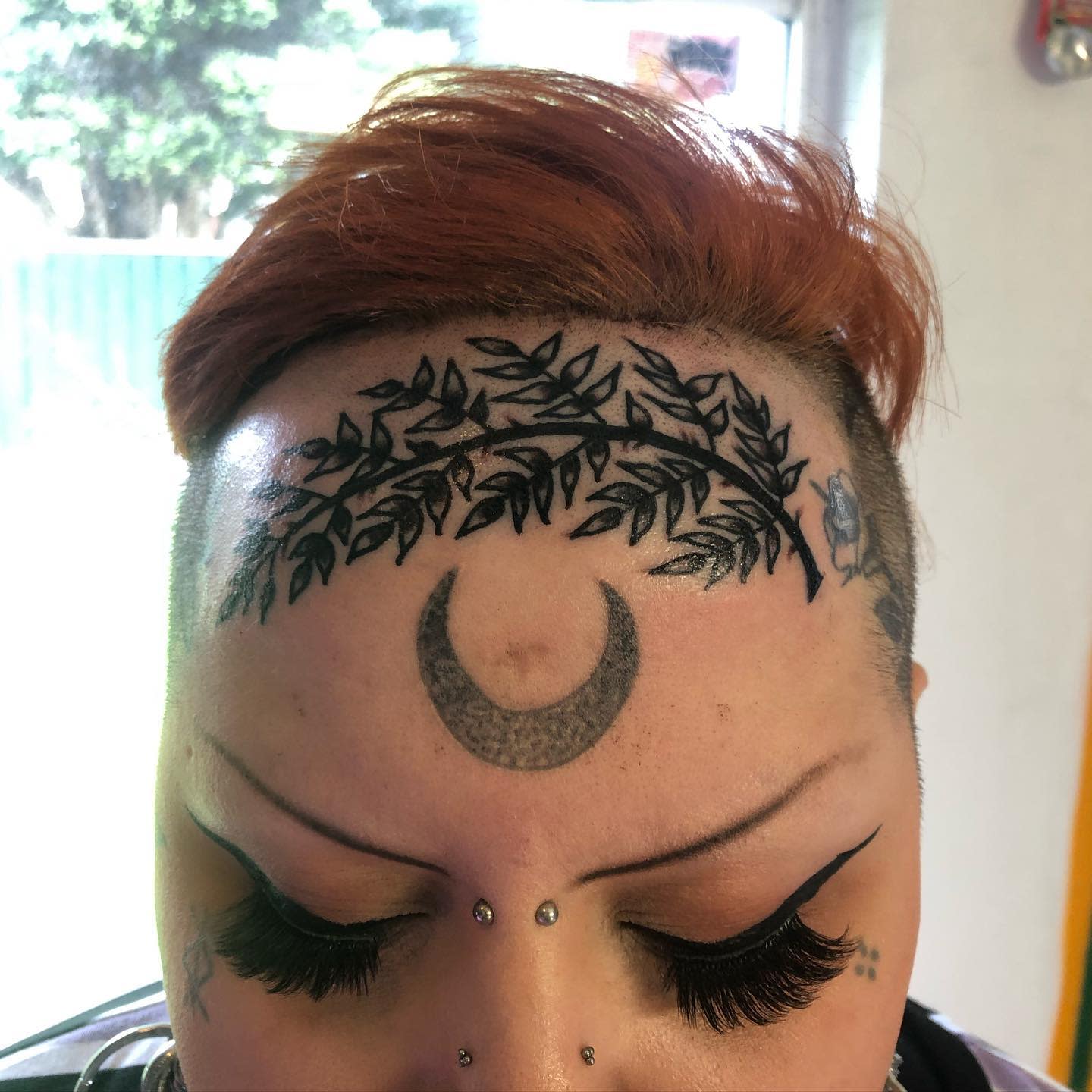 Moon Forehead Tattoo -rob.ting