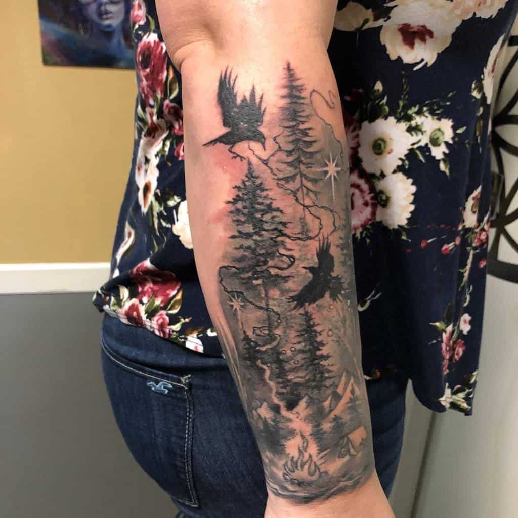 Forest Tree Arm Tattoo othersideink