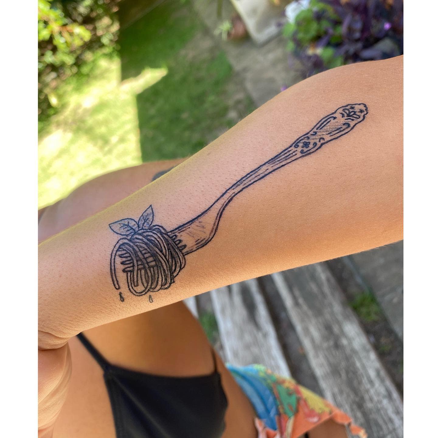 Spaghetti Fork Tattoo -natihermidatattoo