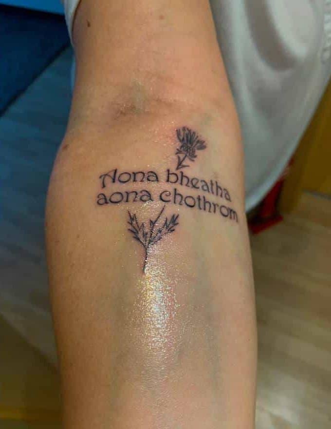 Gaelic Thistle Tattoo