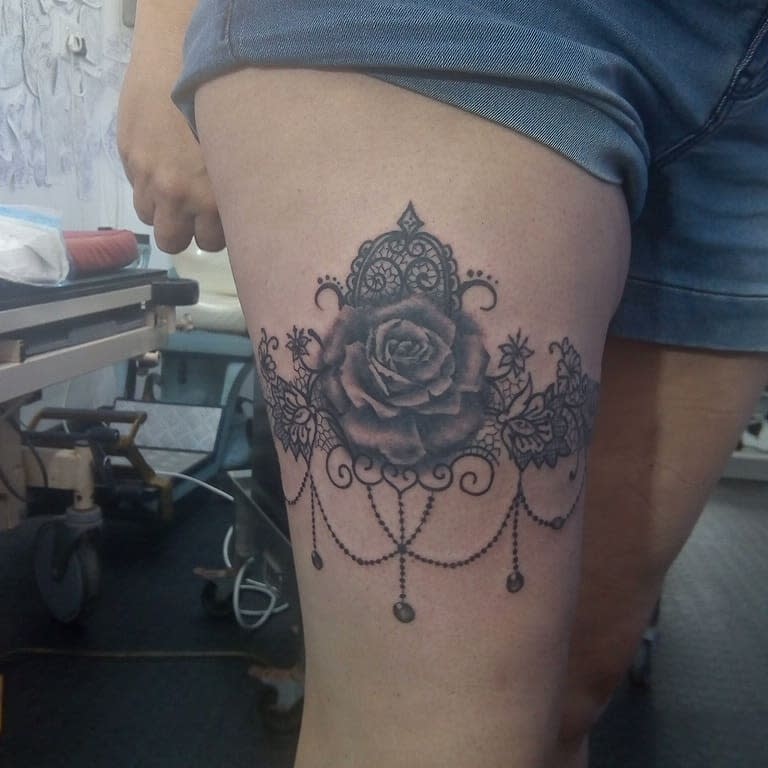 Rose Garter Tattoo -philliptatman