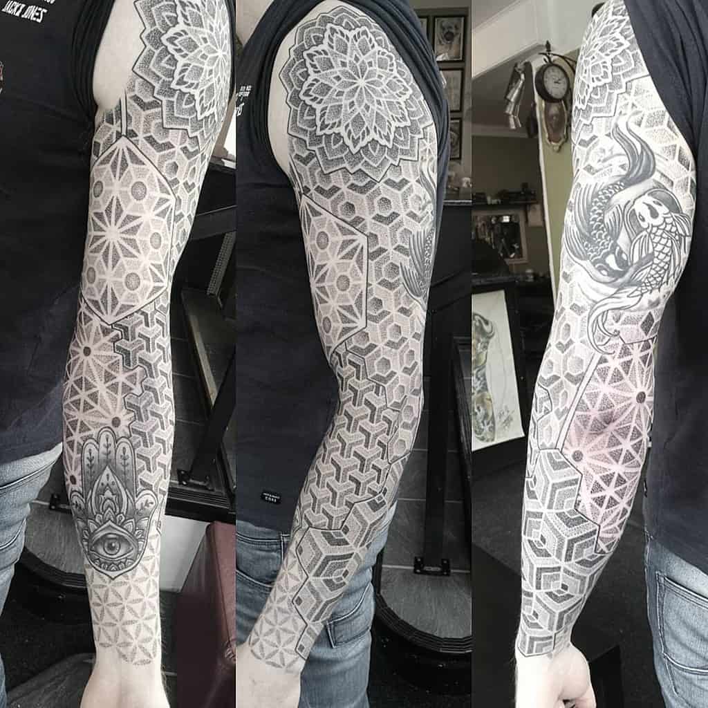 Geometric Tattoo Sleeve Filler aestas_ventus