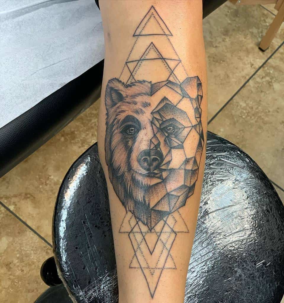 Geometric Tribal Bear Tattoo tattoosbyaaronsmith