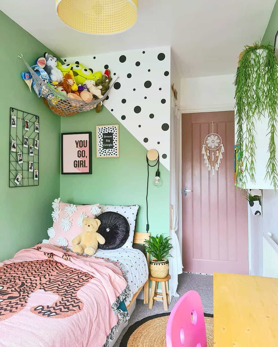 lime green rooms for girls