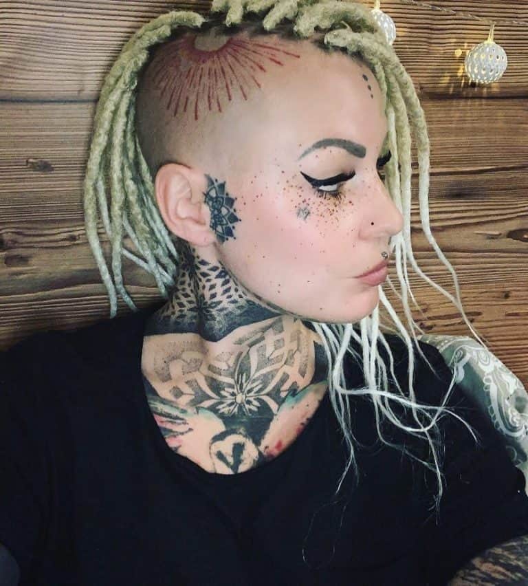 Top 73 Best Tribal Face Tattoo Ideas 2021 Inspiration Guide   Girl Tribal Face Tattoo Maximalabstand 768x852 