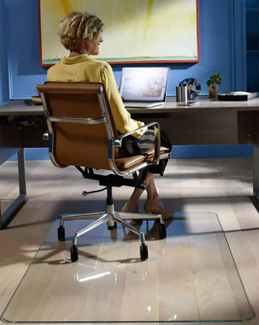 Glass Office Chair in use