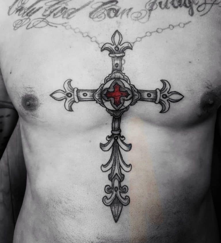 67 Cool Tribal Cross Tattoo Ideas   Gothic Tribal Cross Tattoo Daviduelh 768x847 