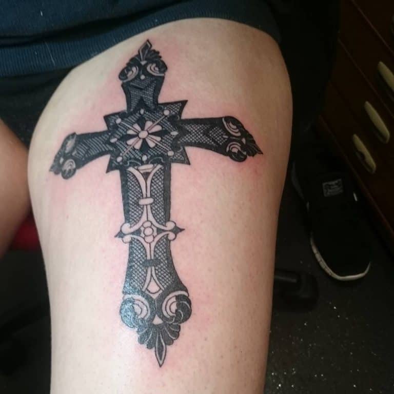 67 Cool Tribal Cross Tattoo Ideas   Gothic Tribal Cross Tattoo Paperstreetstudiolancs 768x768 