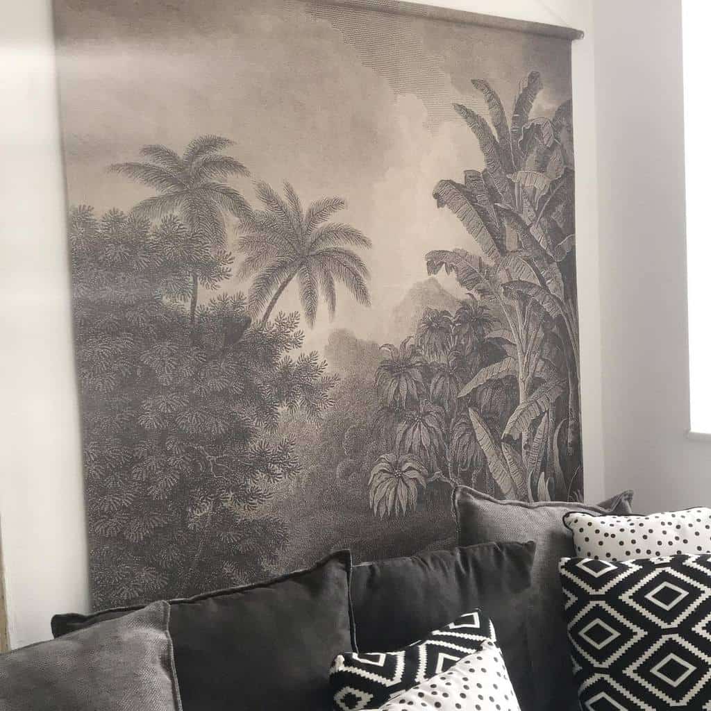 Gray Wall Mural Ideas -lettherenovationbe_gin