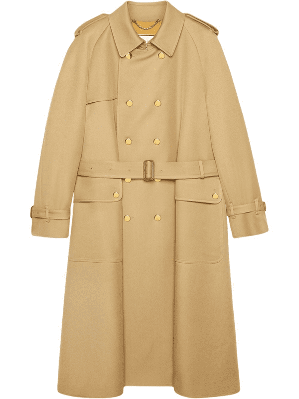 Gucci Double-Breasted Wool Twill Trench Coat