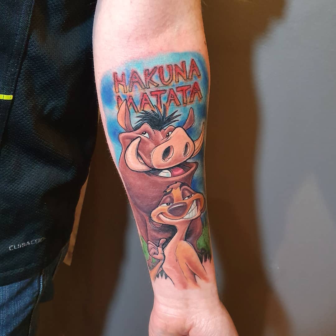 100 Striking Hakuna Matata Tattoos To Lean Back On For Nostalgia