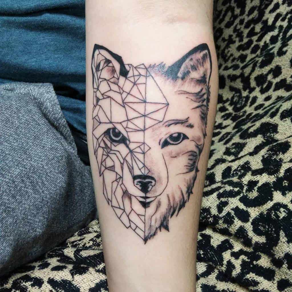Tribal Fox Tattoo Idea
