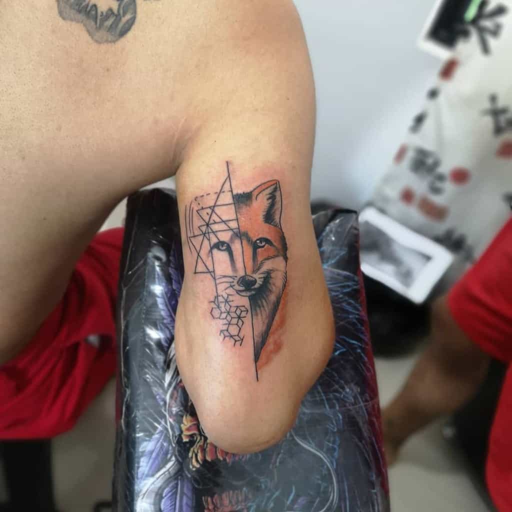 Geometric fox tattoo  Spring tattoo
