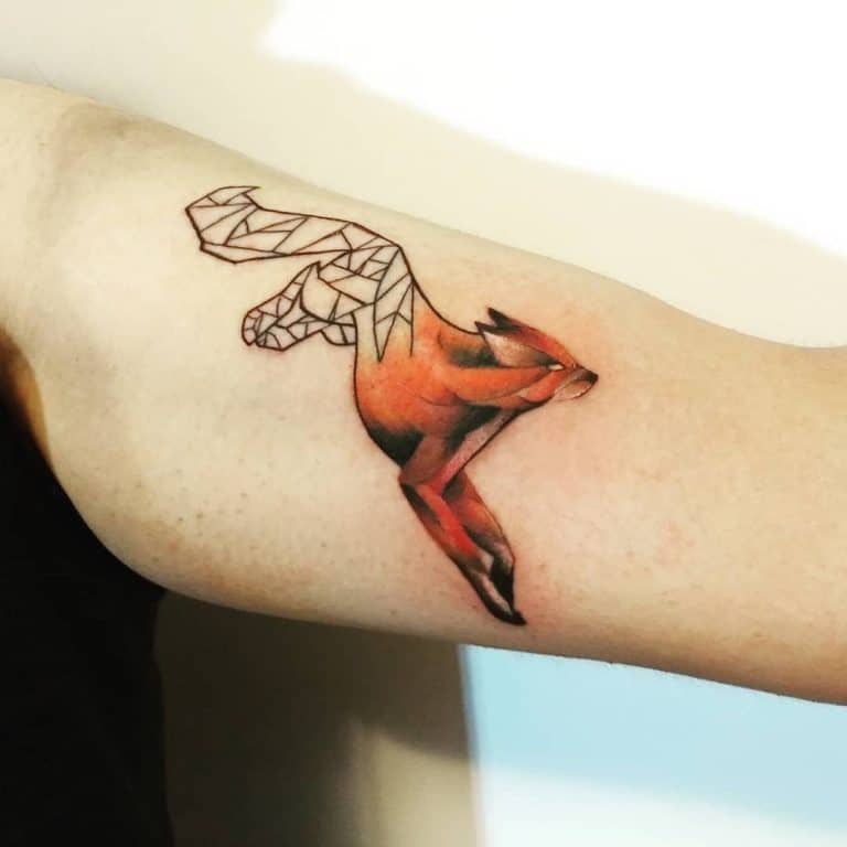 Top 59 Best Geometric Fox Tattoo Ideas 2021 Inspiration Guide 3373