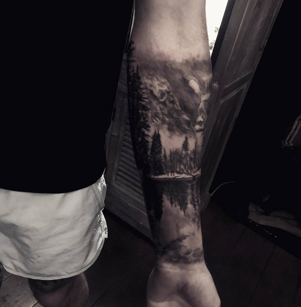 Half sleeve Forest Sleeve Tattoos sebotis