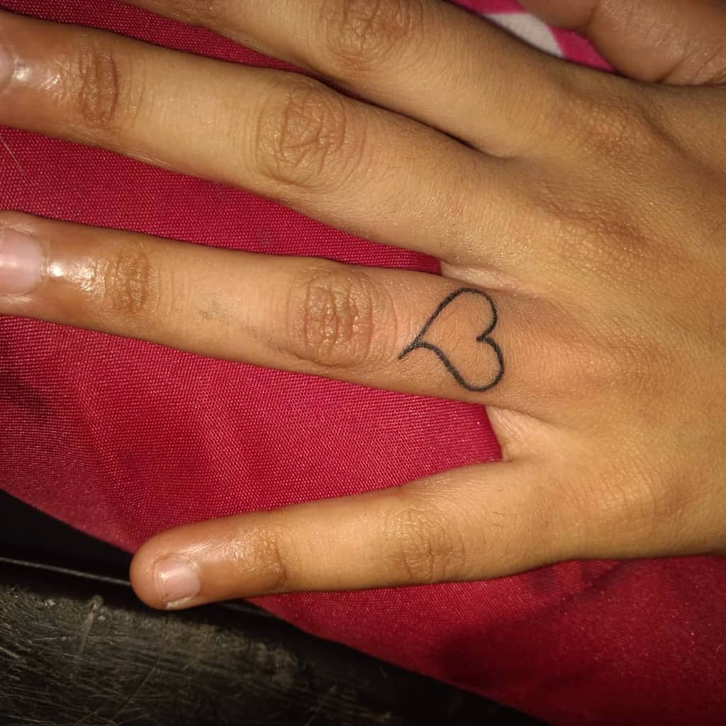 Heart Outline Finger Tattoo jay_randive_7