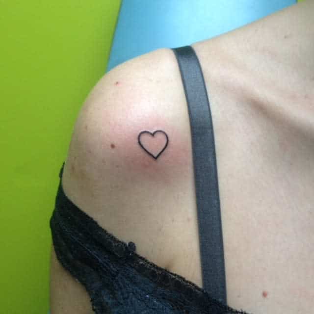 Heart Outline Shoulder Tattoo stevecoopertattoos