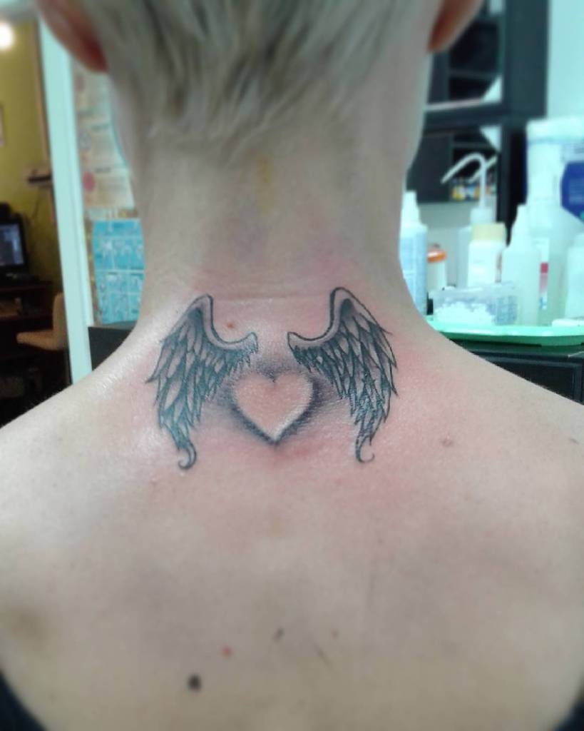 Heart With Wings Back Tattoo venustattooart55