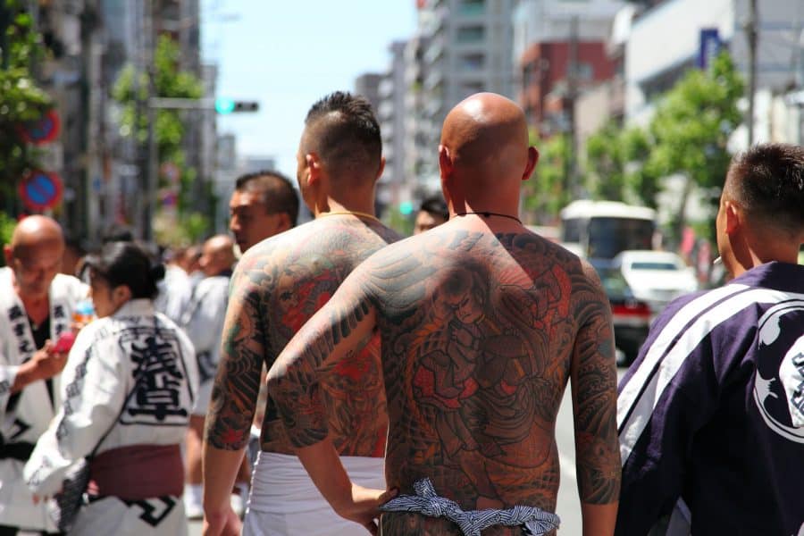 A man showing his full body tattooed possibly a member of the Japanese  mafia or Yakuza Stock Photo Picture And Rights Managed Image Pic  VX43060209  agefotostock