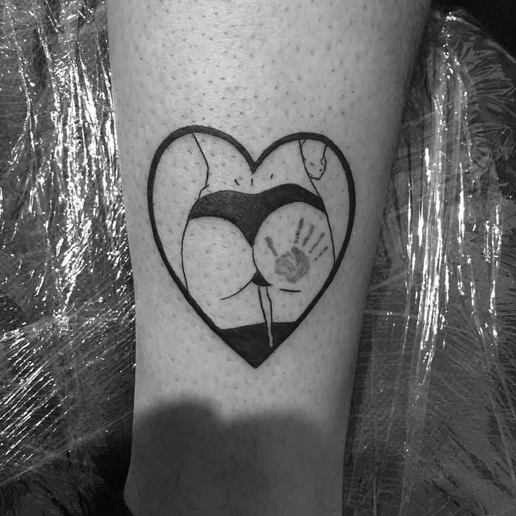 Heavy Black Ink Heart Tattoo Brianjames C