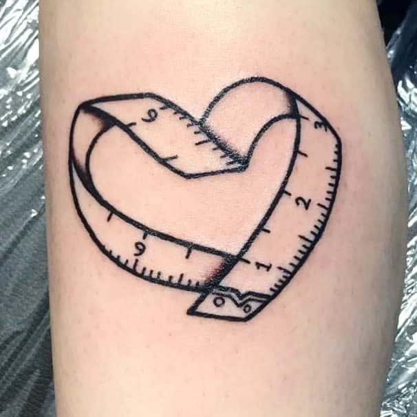 Heavy Black Ink Heart Tattoo Leedsinkandbeauty