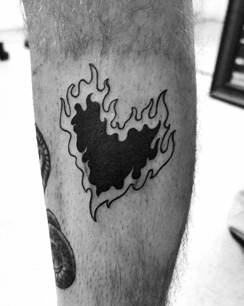 Heavy Black Ink Heart Tattoo Marcnielsen Tattoos