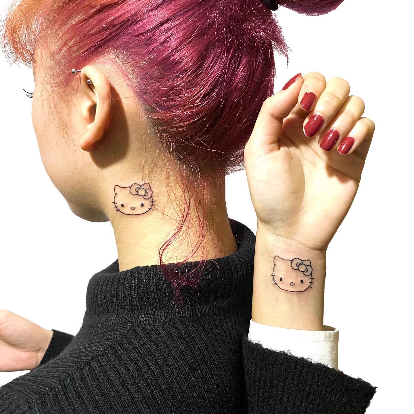 25 Pretty Hello Kitty Bow Tattoo Designs  SloDive