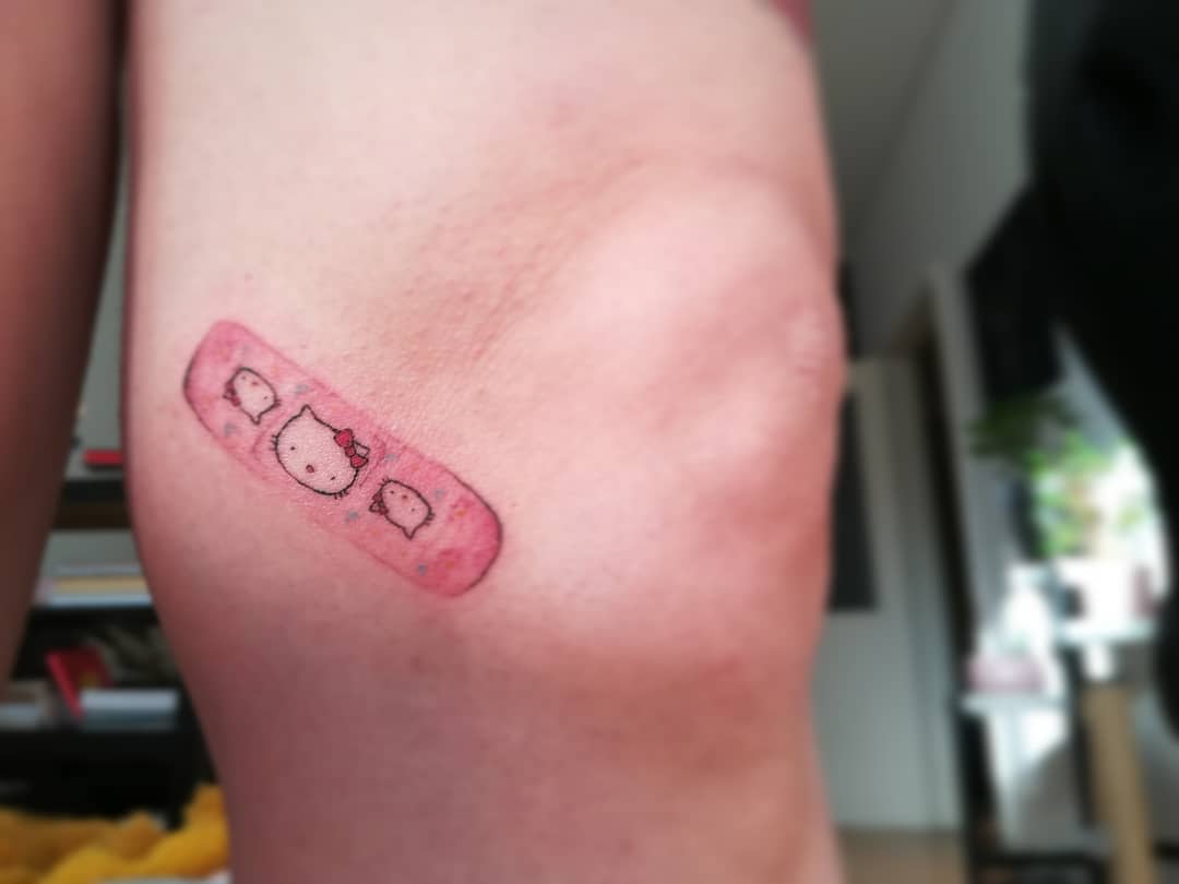 Ginger Pennington  진저 on Instagram Sweet Hello Kitty bandaid  This was a custom based on my bandaid flash If you see any of my flash  that inspires you with a different