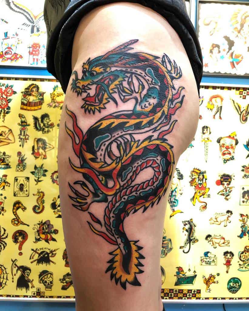 Hip Dragon Tattoos for Women iamting_ting