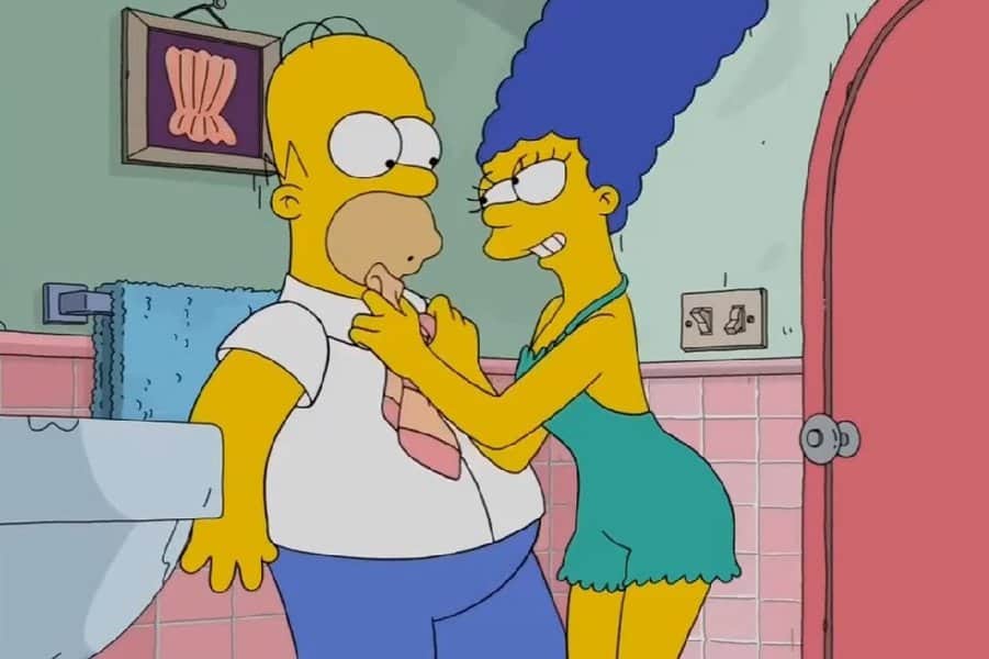 Homer and Marge Simpson