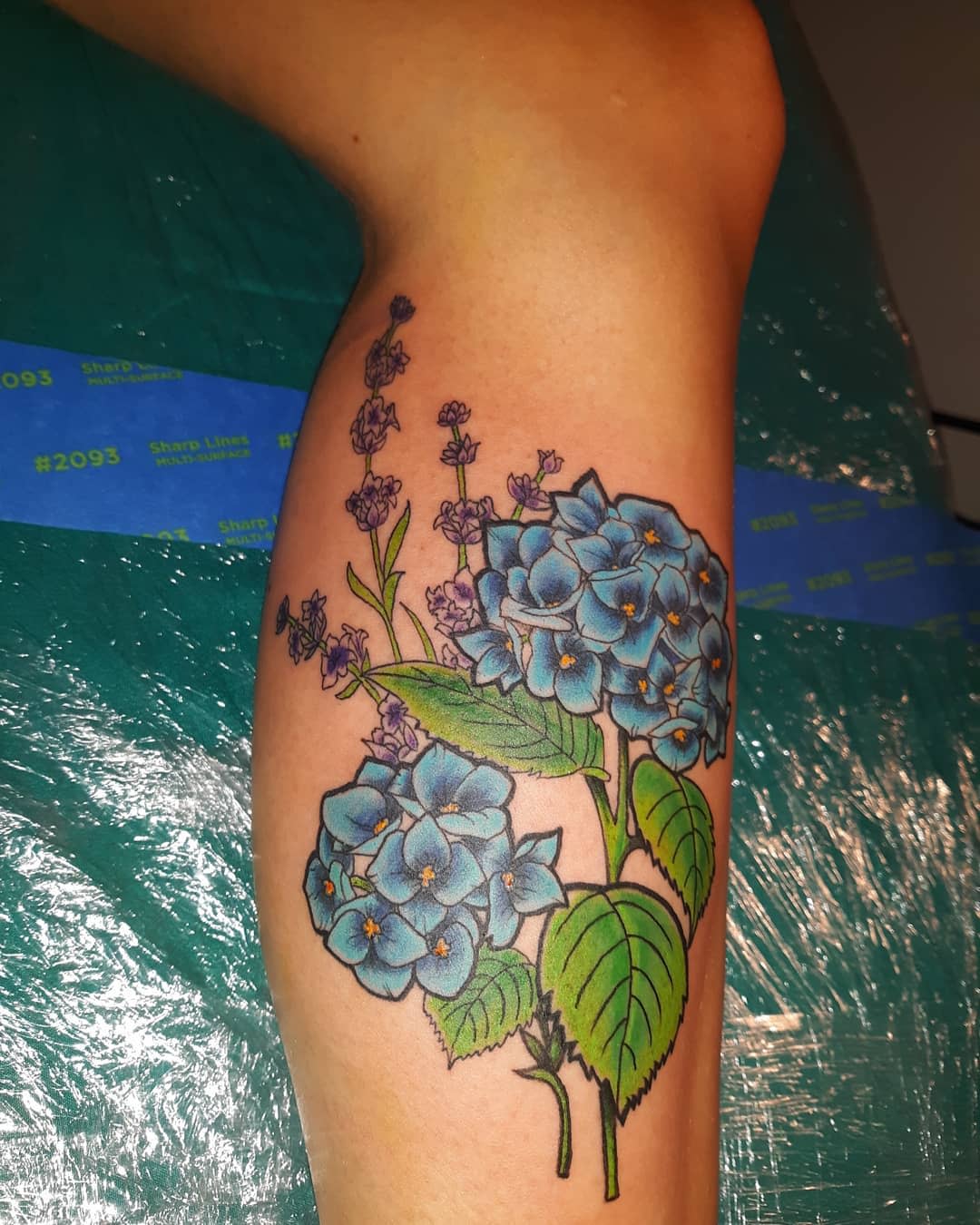 Blue Hydrangea Tattoo -arthur.barnes.376